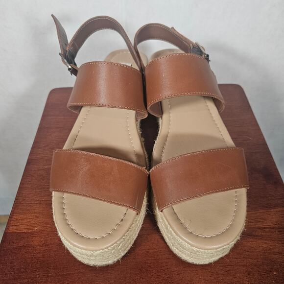 Steve Madden Fifer Brown Espadrille Wedge Sandal Size 9 (runs like an 8) - Picture 2 of 10
